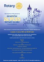 26. Benefiční Rotary ples v Českých Budějovicích 3.2.2024